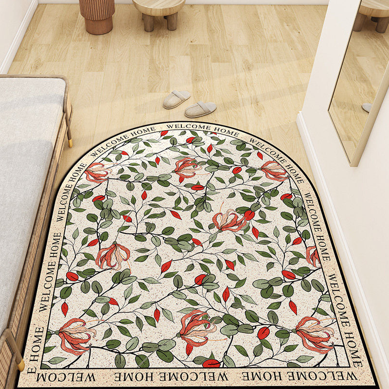 4design semicircle flower mini door mat
