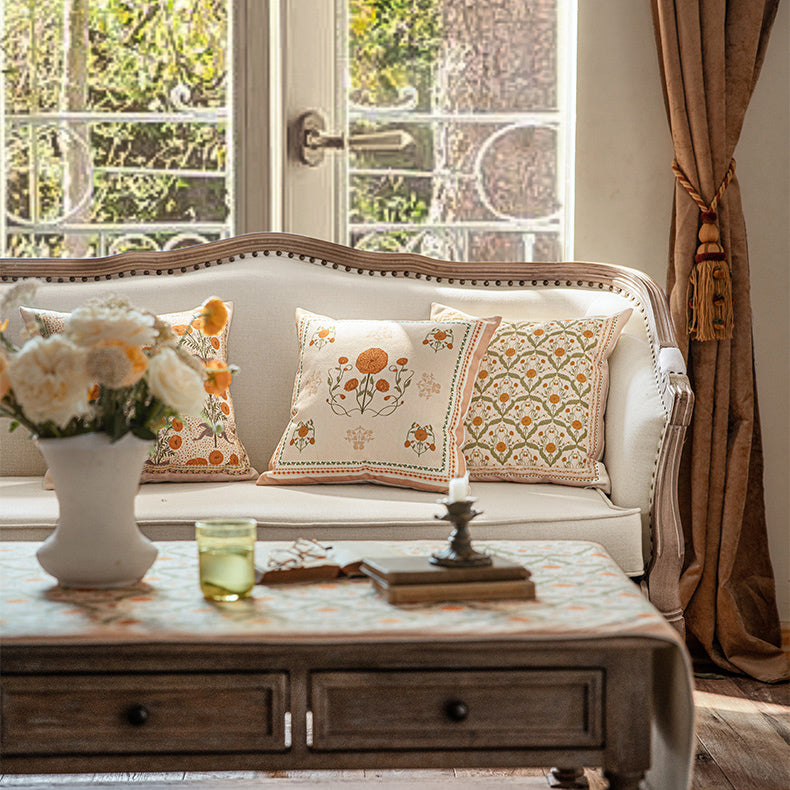 orange margarita square cushion