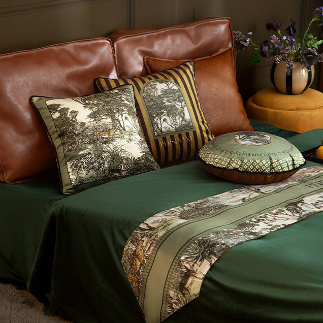 3design green persevere logo cushion