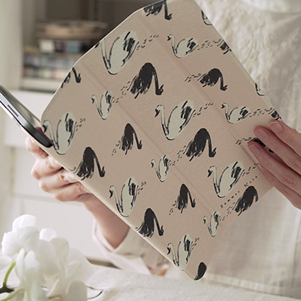 swan shadow iPad case