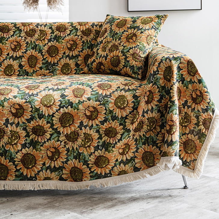 sunflower sofa cover