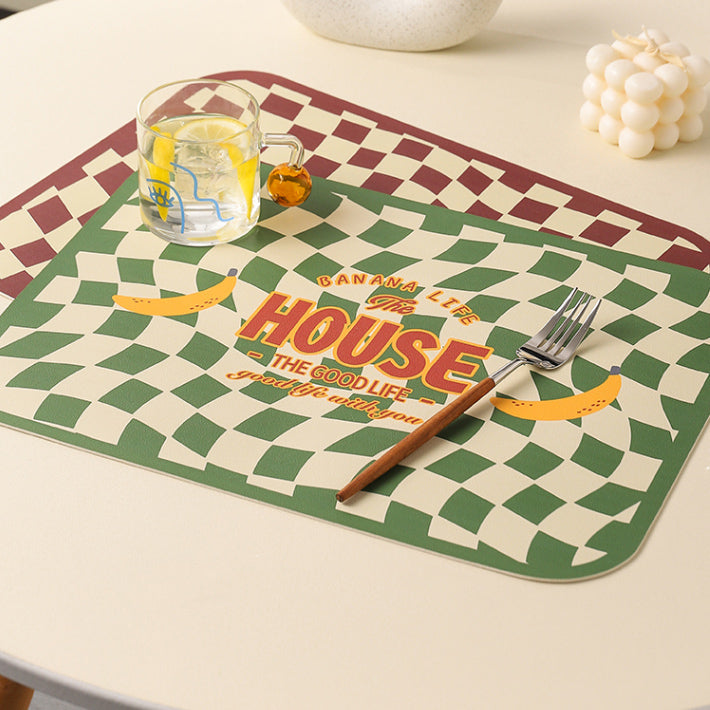4design checkered flag place mat