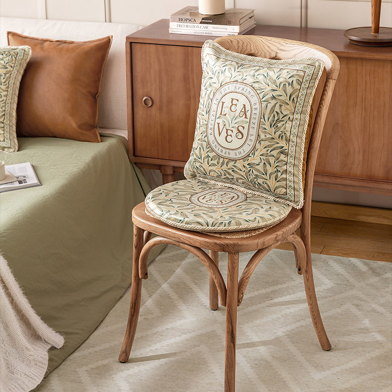 leaves art logo square cushion