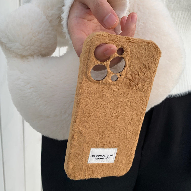 2color short fur iPhone case