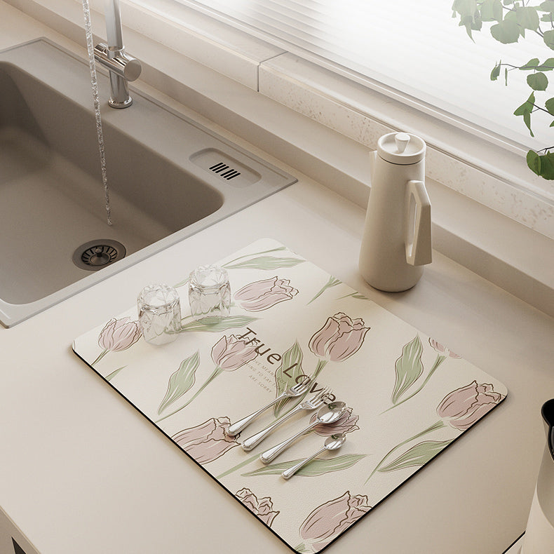 2design pale tulip sink mat