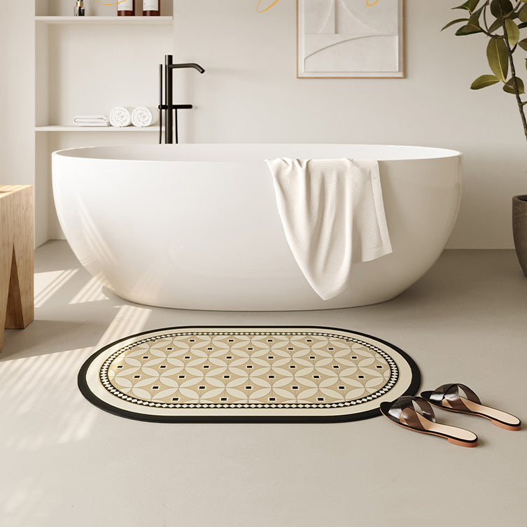 2design brown retro tile bath mat