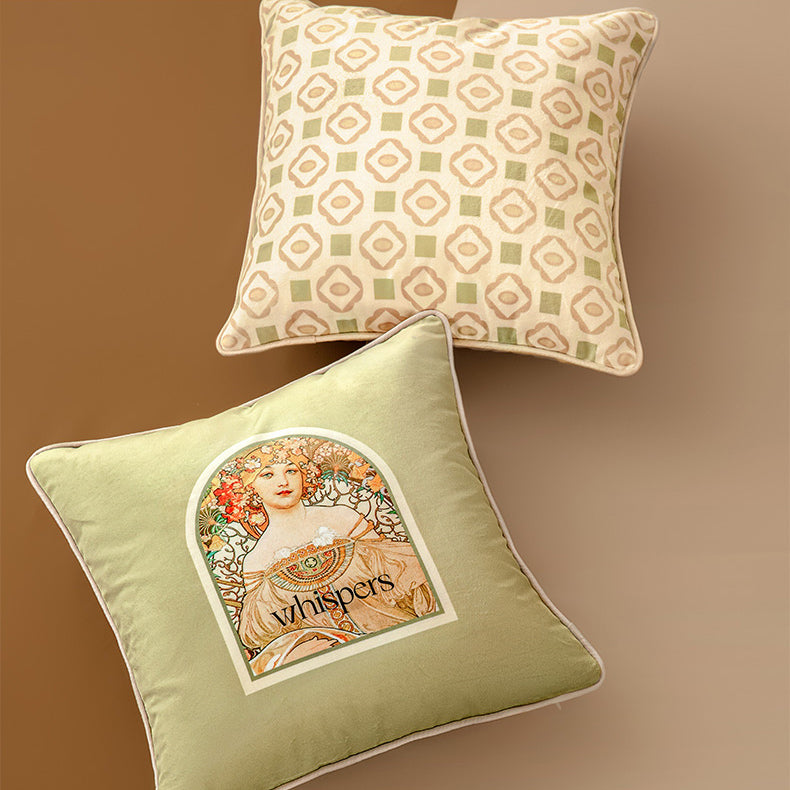 3design mucha whispers logo cushion