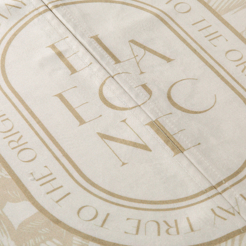 beige elegance logo curtain