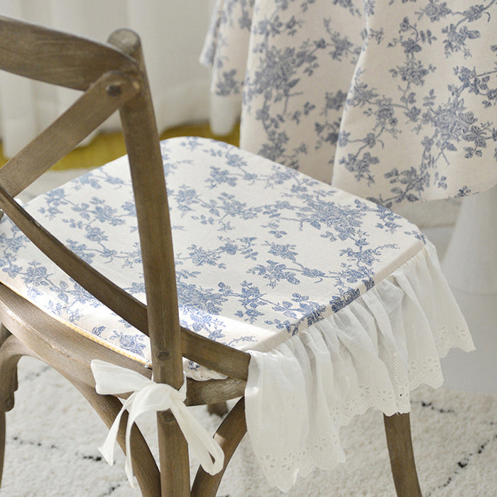 blue flower chair cover