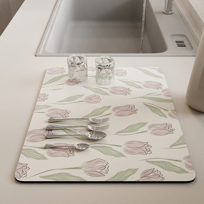 2design pale tulip sink mat