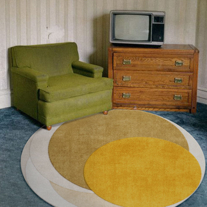 7color light luxury round carpet