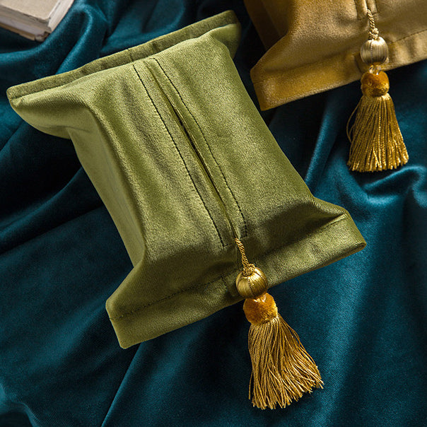 6color velvet tassel tissue case