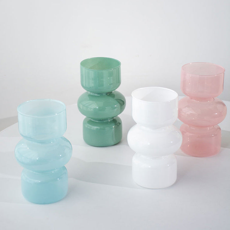 6color constriction glass vase