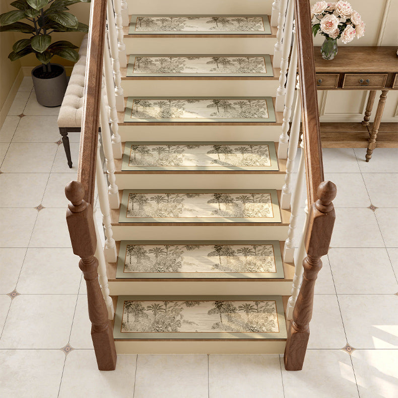 green tropical step mat