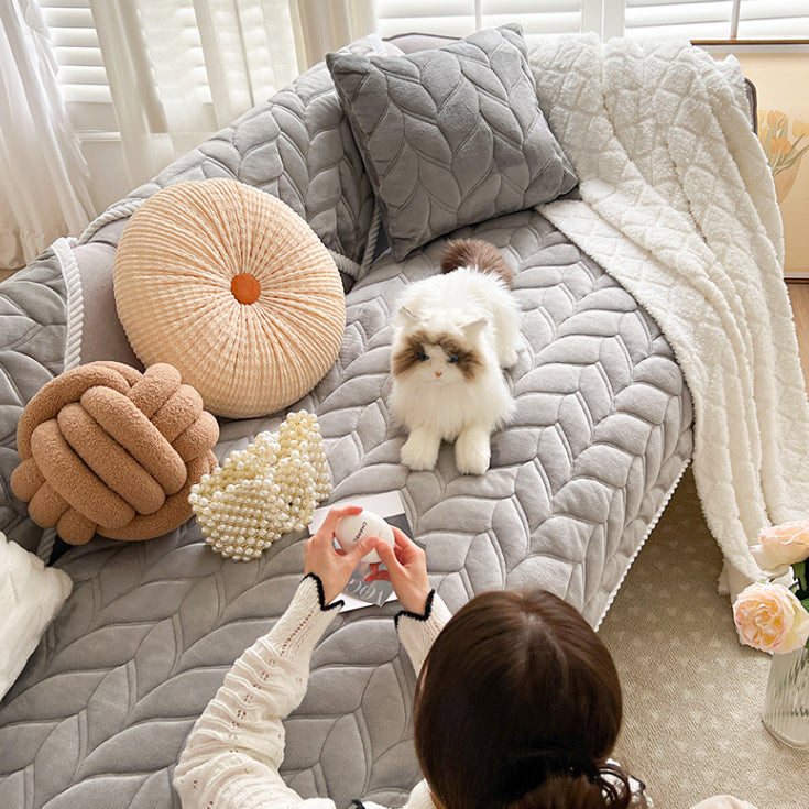4color cable pattern sofa cover