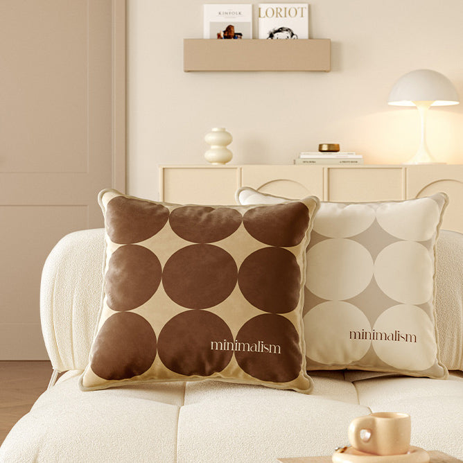 brown circle minimalism cushion