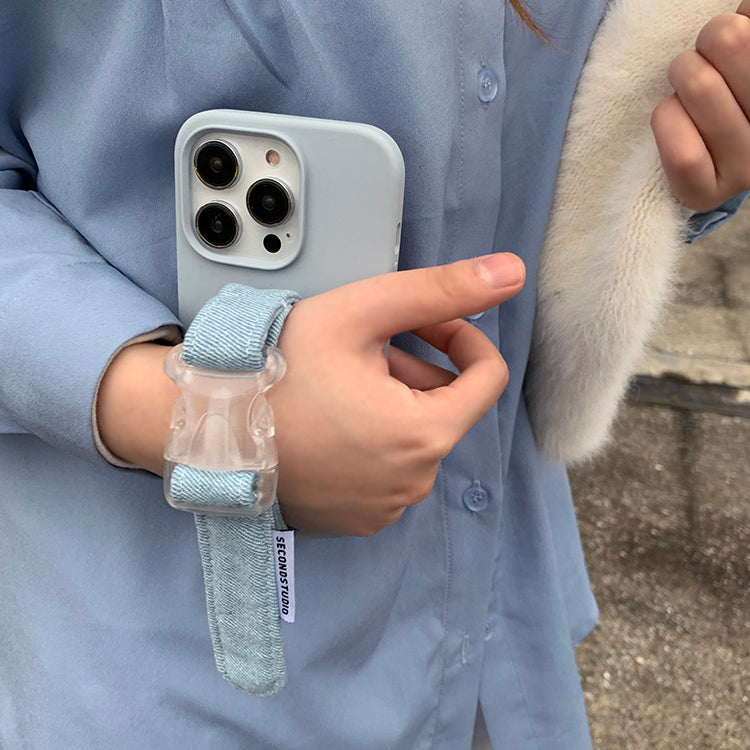 light blue denim belt iPhone case