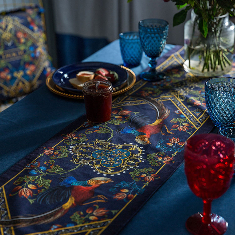 american pheasant table runner