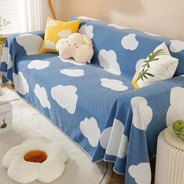 4color reversible print sofa cover