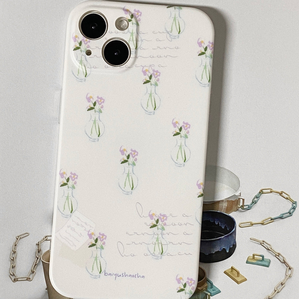 flower vase white iPhonecase