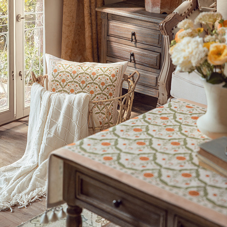 orange margarita square cushion