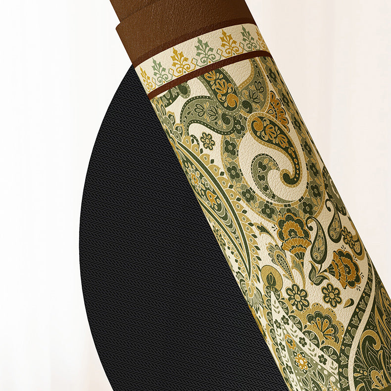 green blooming bath mat