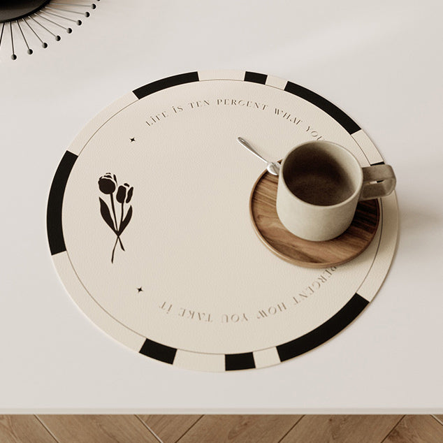 black tulip place mat