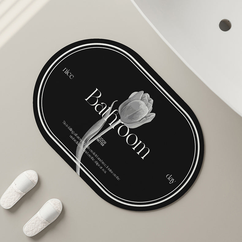 6design chic flower bath mat