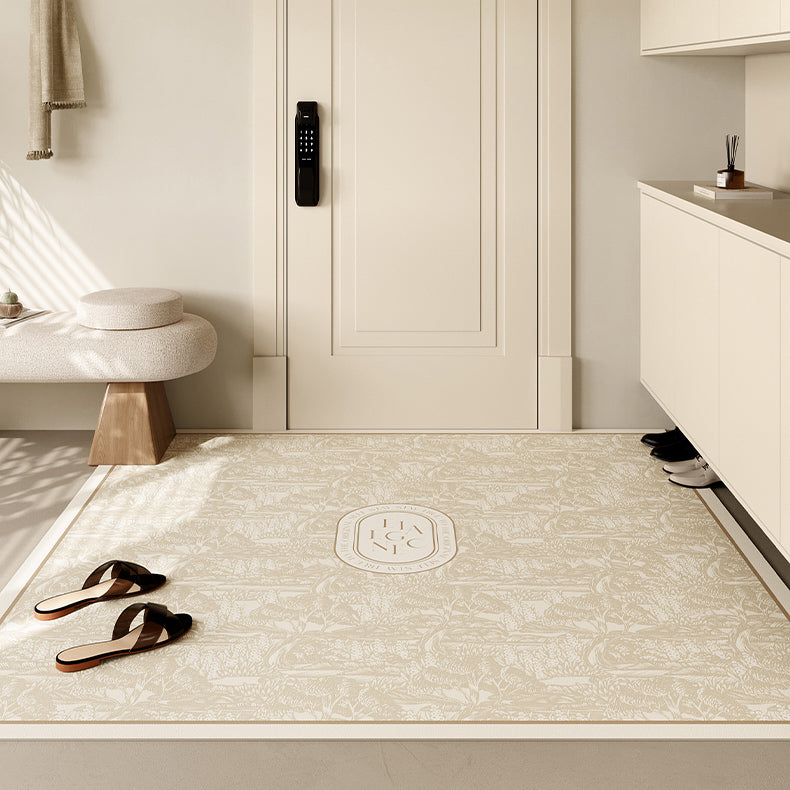 beige elegance logo door mat