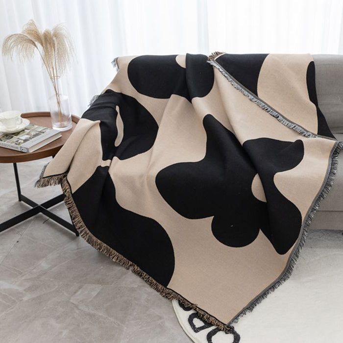 monotone big flower sofa cover