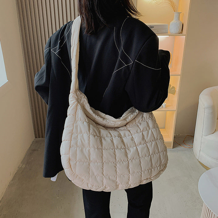5color block quilting bag