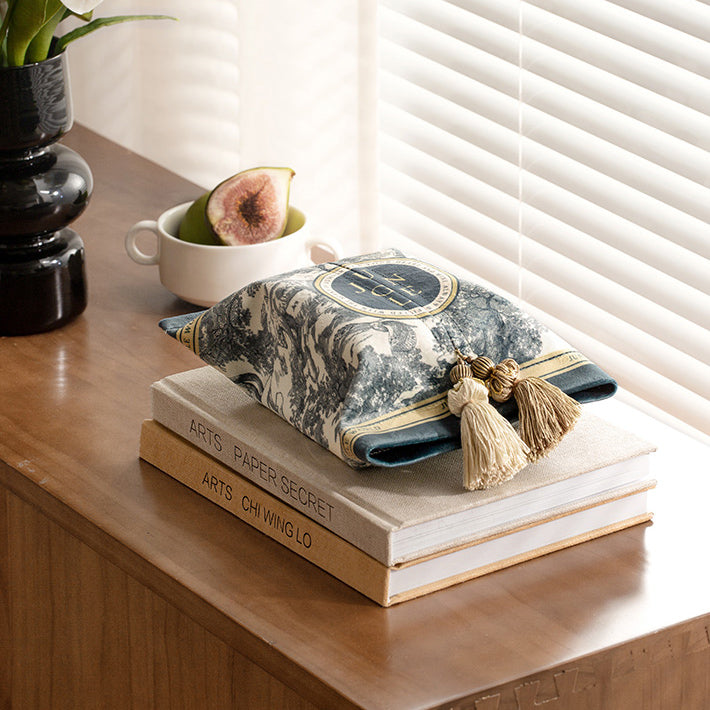 blue retro forest tissue case