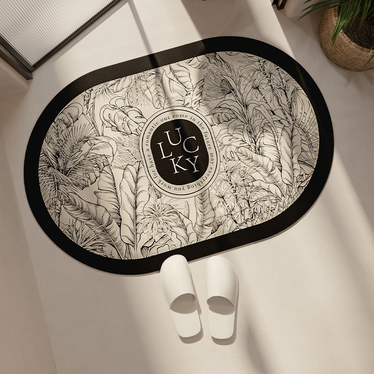 lucky logo luxury bath mat
