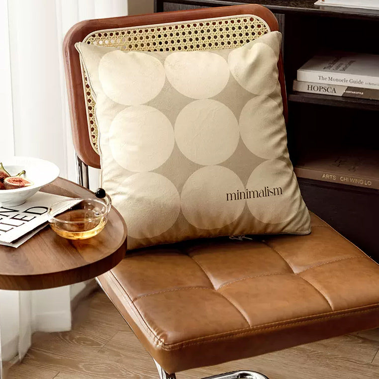 brown circle minimalism 2way quilt cushion