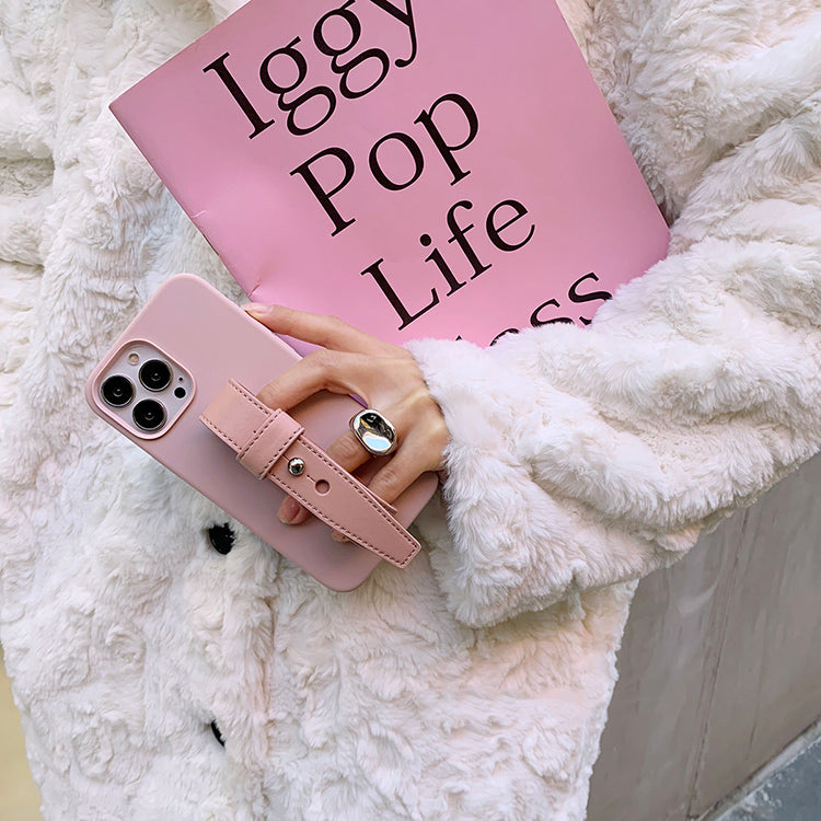 pink leather belt iPhonecase