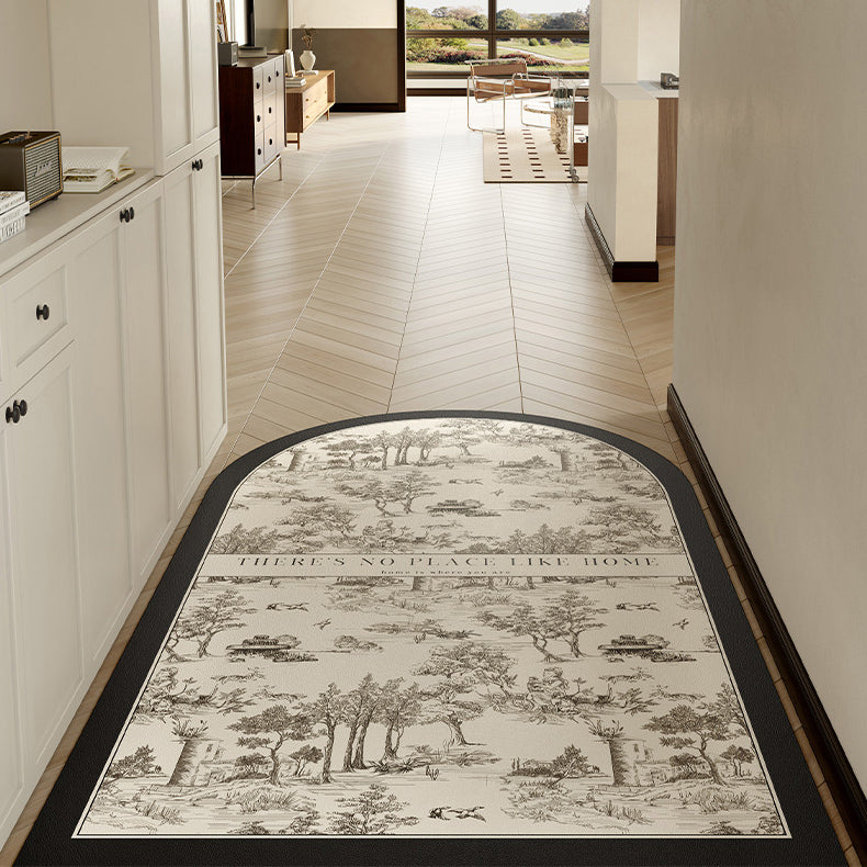 black toile de Jouy door mat
