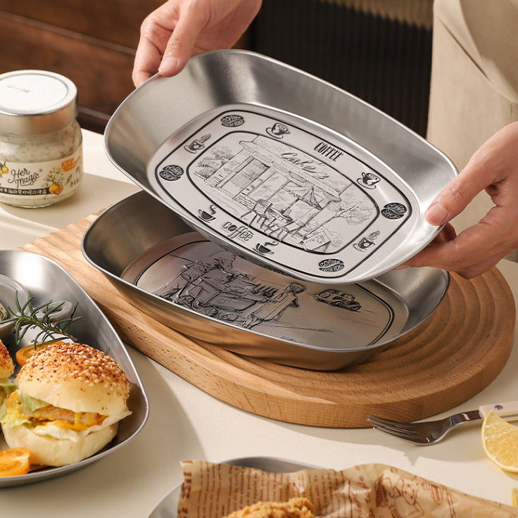 5design silver metal tray