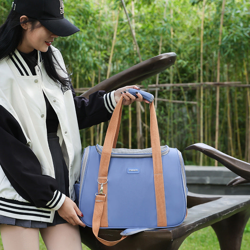 3color mesh boston bag