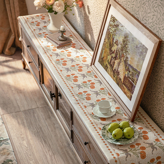 orange margarita table runner