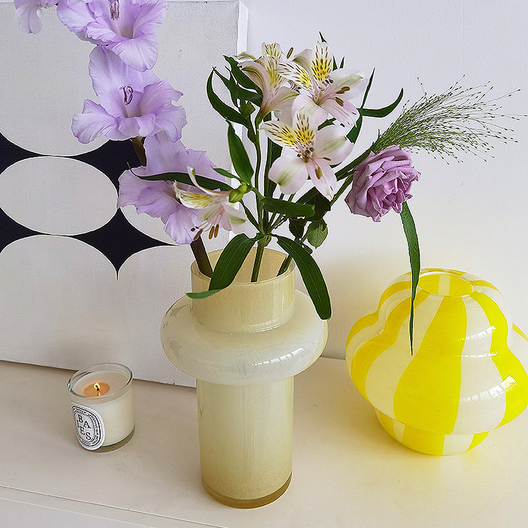 natural beige cylinder vase