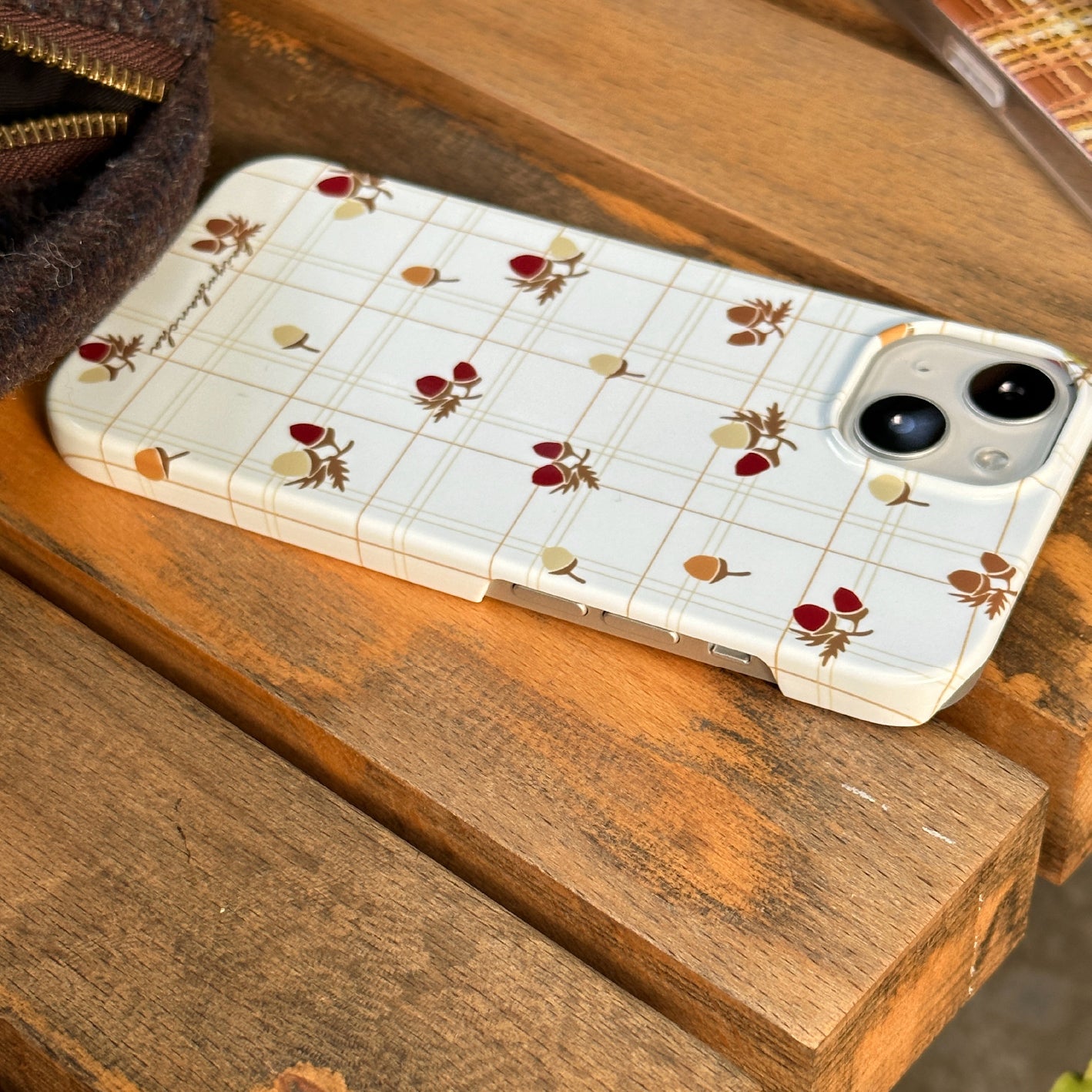 acorn check iPhone case