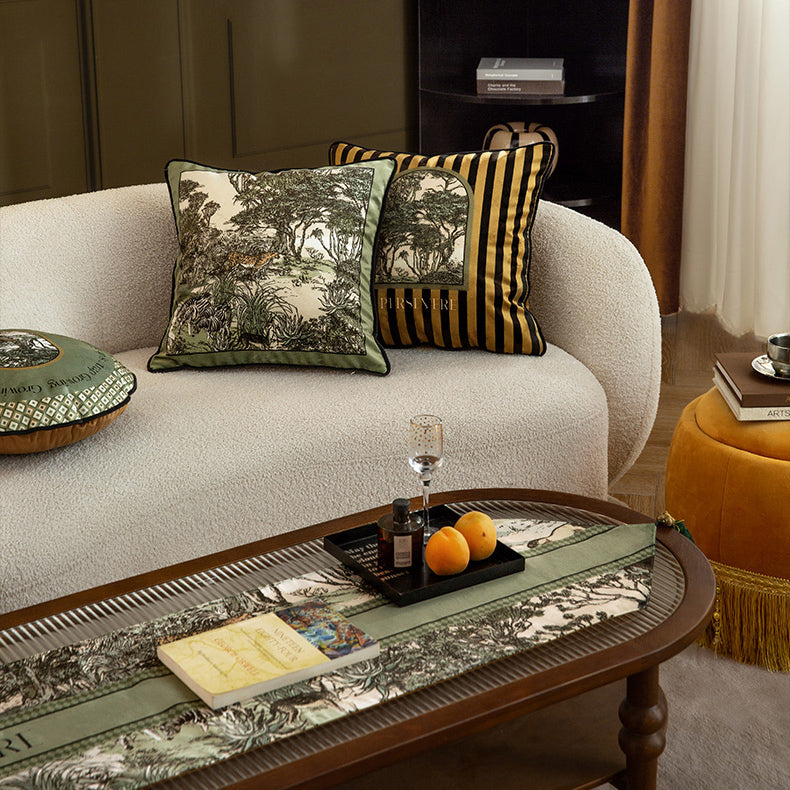 3design green persevere logo cushion