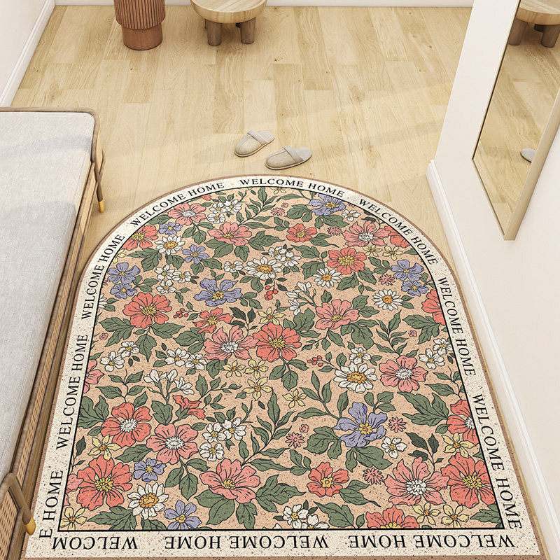 4design semicircle flower mini door mat