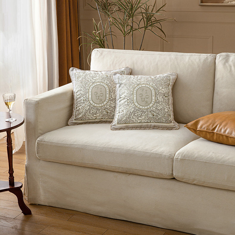 vigour luxury logo square cushion