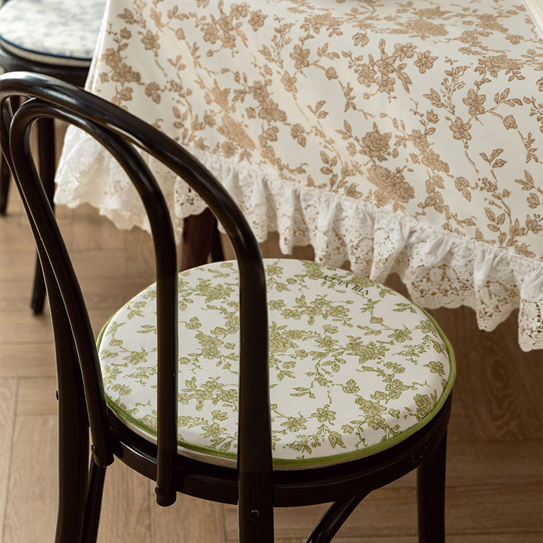 4color french flower velvety cushion