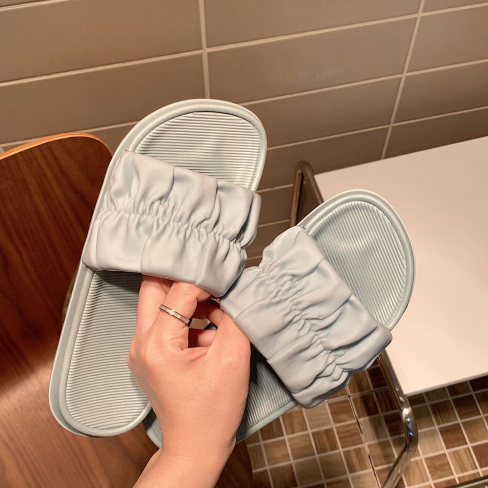 3color gather rubber roomshoes