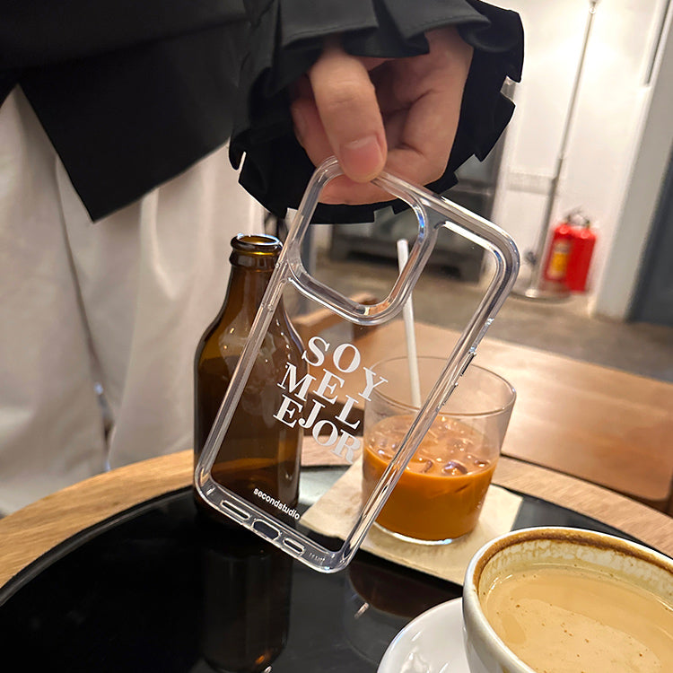 clear logo iPhone case