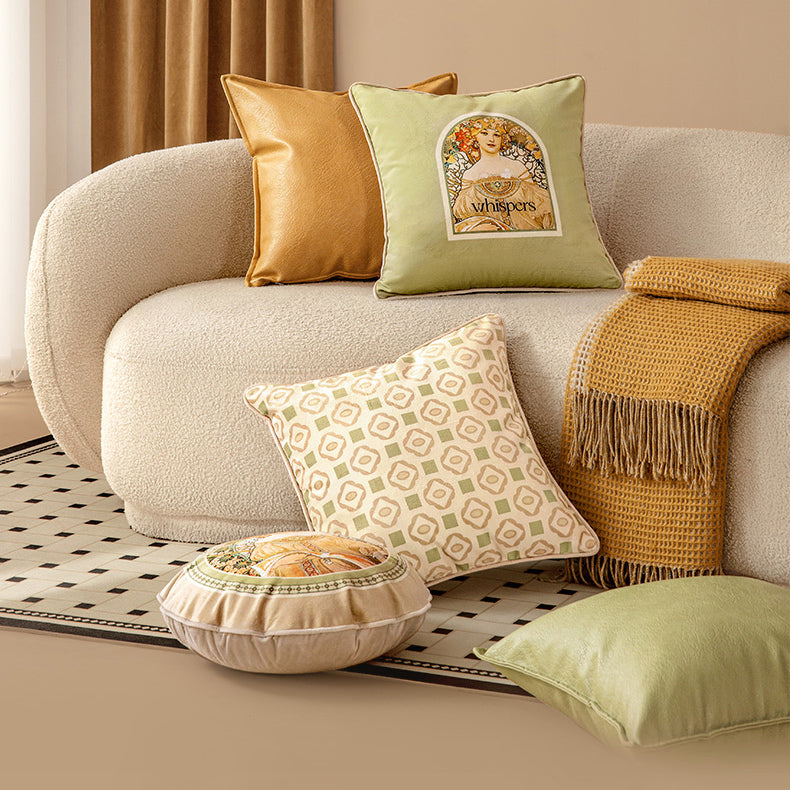 3design mucha whispers logo cushion