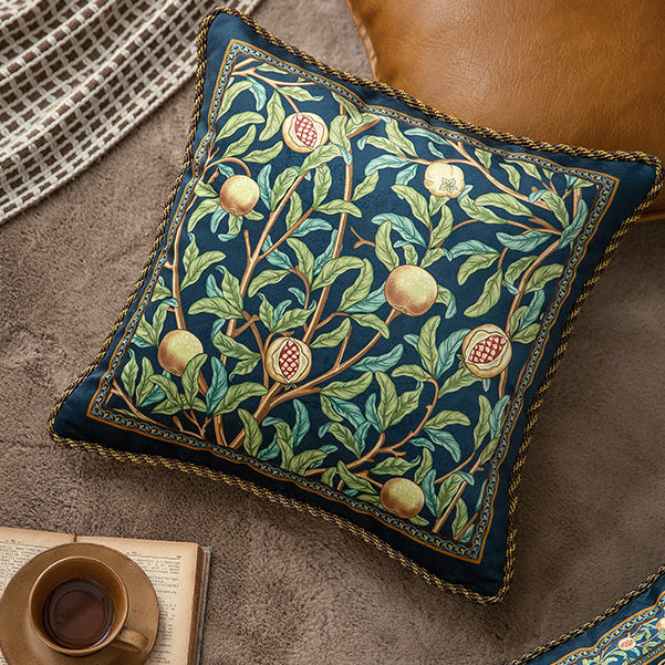 american retro pomegranate square cushion