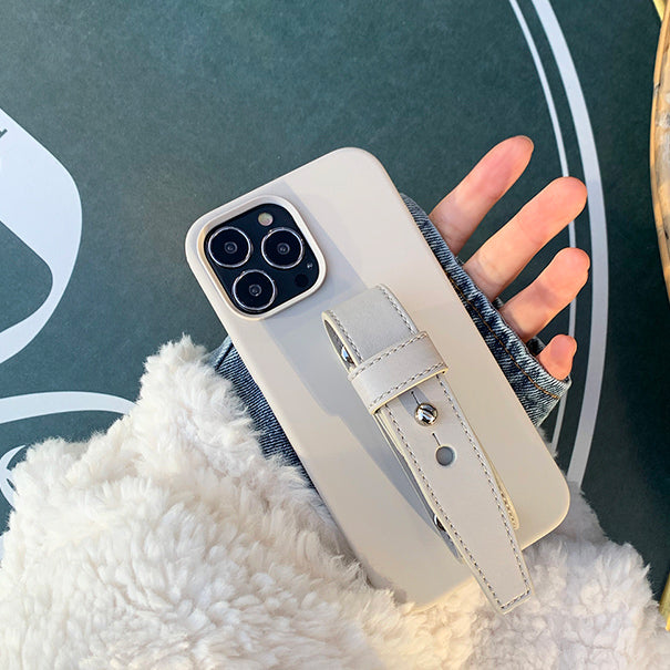 white leather belt iPhonecase